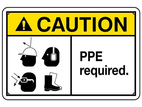 "PPE Required" Sign - Aluminum S-23121A - Uline