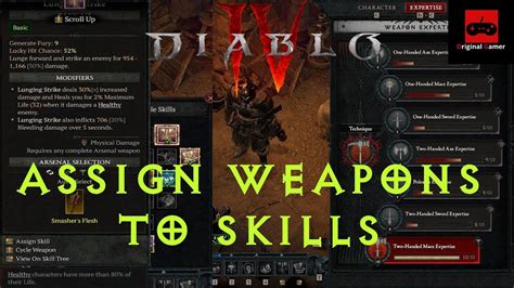 Diablo How To Assign Weapons To Skills As Barbarian Youtube