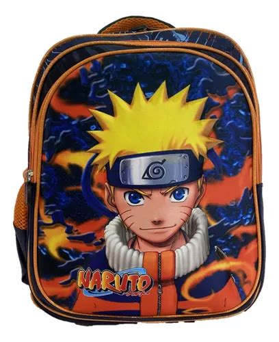 Mochila Escolar Menino Naruto Uzumaki D Alto Relevo Costas