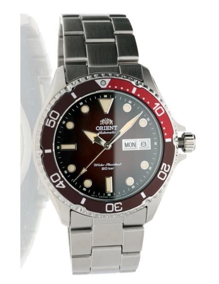 Reloj Autom Tico Buceo Hombre Orient Kamasu Ra Aa R Dial Rojo Mm