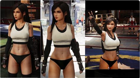 Final Fantasy 7 Remake Tifa No Skirt Black Panties Mod Youtube