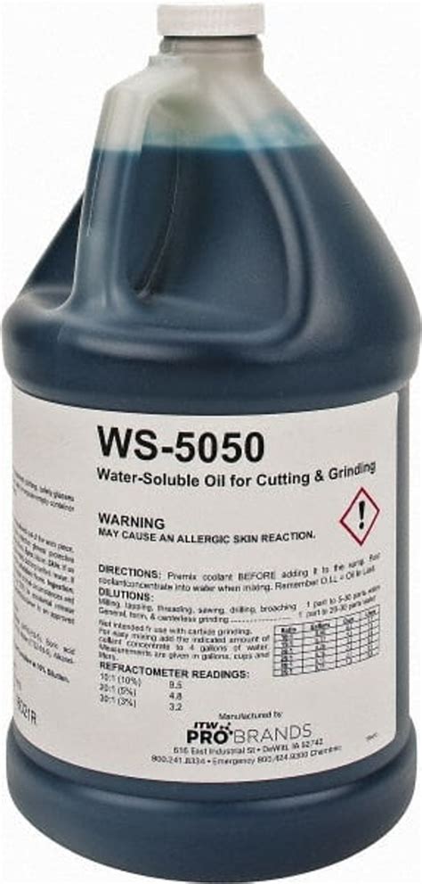 Rustlick Ws 5050 1 Gal Bottle Cutting And Grinding Fluid Water Soluble