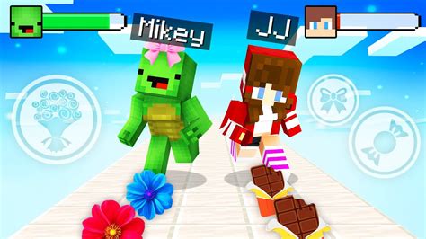 Mikey And Jj Girl Rush 3d Runner Maizen Minecraft Animation Youtube