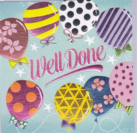 Balloons Well Done Card Karenza Paperie