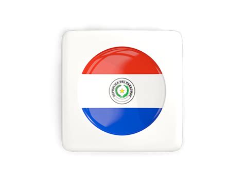 Square Icon With Round Flag Illustration Of Flag Of Paraguay