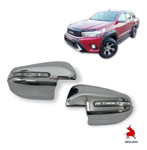 Cubre Espejos Con Led Cromados Toyota Hilux Revo 2016 2022 Cuotas Sin