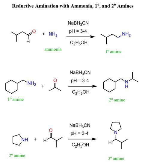 Reductive Amination Is Used For Preparing Amines From Aldehydes And