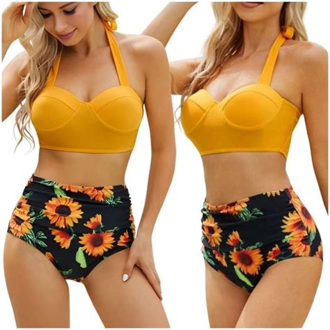 Kup STRÓJ KĄPIELOWY DWUCZĘŚCIOWY BIKINI KOMPLET TANKINI WYSOKI STAN