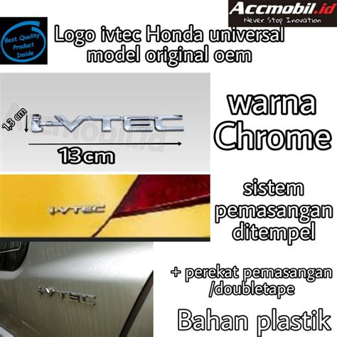 Jual Logo I Vtec Ivtec Honda Universal Model Original Oem Shopee