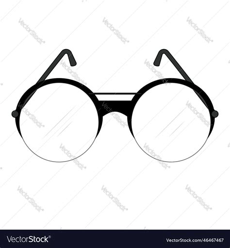 Glasses with round lenses Royalty Free Vector Image