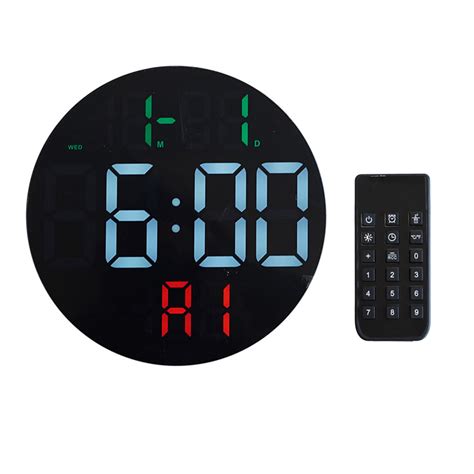 Ripley Reloj De Pared Digital Led Redondo Con Control Remoto