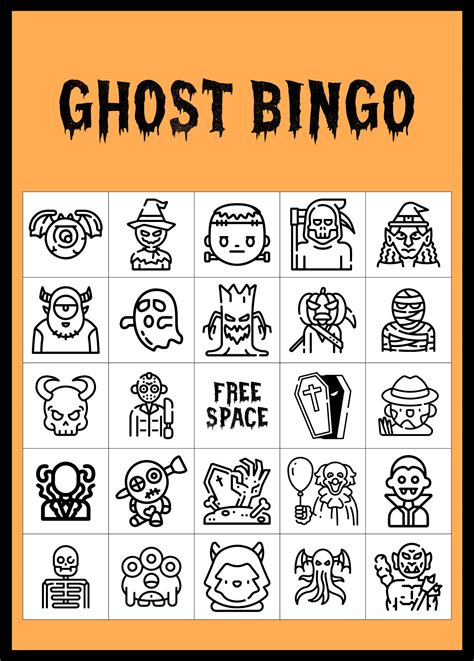 Halloween Bingo Card Template 15 Free PDF Printables Printablee