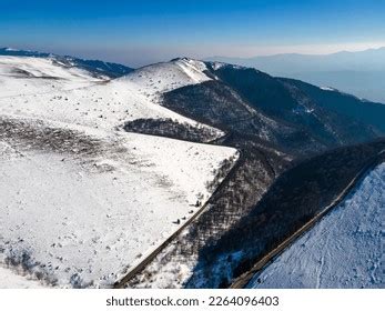 Amazing Aerial Winter View Balkan Mountains Stock Photo 2264096403 ...