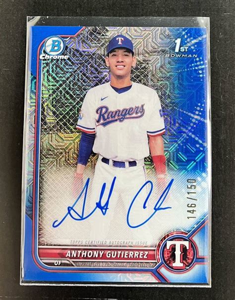 Yahoo オークション 2022 Bowman Chrome MLB Anthony Gutierrez Rang