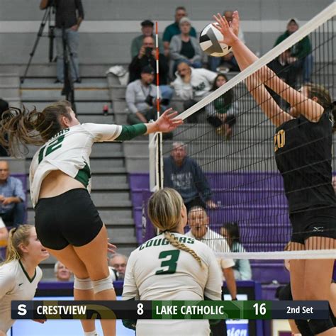 The Lake Catholic Cougars Defeat The Crestview Rebels Sets To