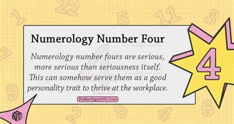 Numerology Number Four: Serious And Structured - ZodiacSigns101