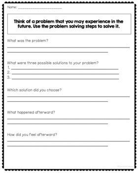 Social Problem Solving Worksheets Free By Counselor Chelsey TPT