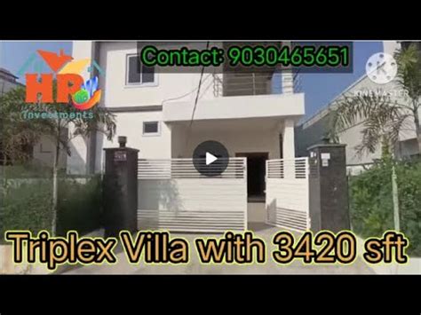 Triplex Villa For Sale In Hyderabad Hmda Approved Krishna Reddy Pet