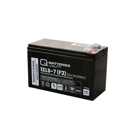 Q Batteries 12LS 7 F2 12V 7Ah Blei Vlies Akku AGM VRLA Mit VdS