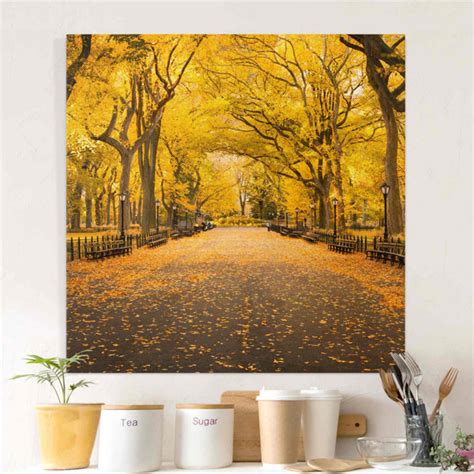 Union Rustic Leinwandbild Herbst Im Central Park Wayfair De