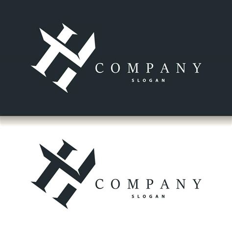 Minimalist Hv Letter Logo Vh Logo Modern And Luxury Icon Vector