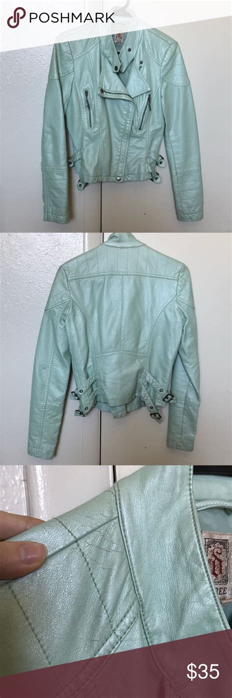 Metallic Mint Green Faux Leather Moto Jacket This Jacket Is So