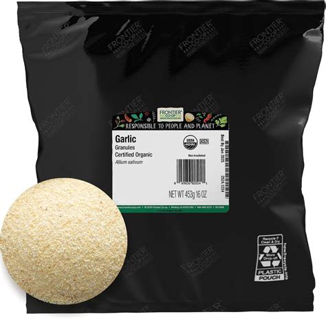 Amazon Frontier Co Op Organic Garlic Granules 1 Pound Bulk