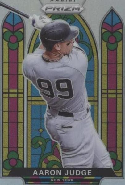 2021 Panini Prizm Stained Glass Silver Prizm SG 5 Aaron Judge For