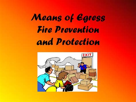 Ppt Means Of Egress Fire Prevention And Protection Powerpoint