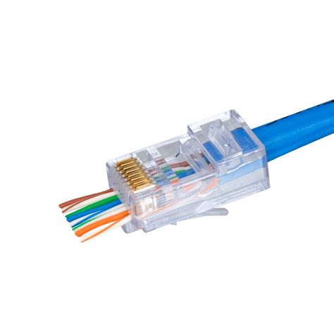 Simply45 Cat6 Pro Pass Through Rj45 Wcap45 100pc