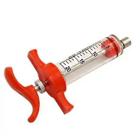 Dose Syringe Unbreakable Plastic Barrel Luer Lock Livestock Veterinary