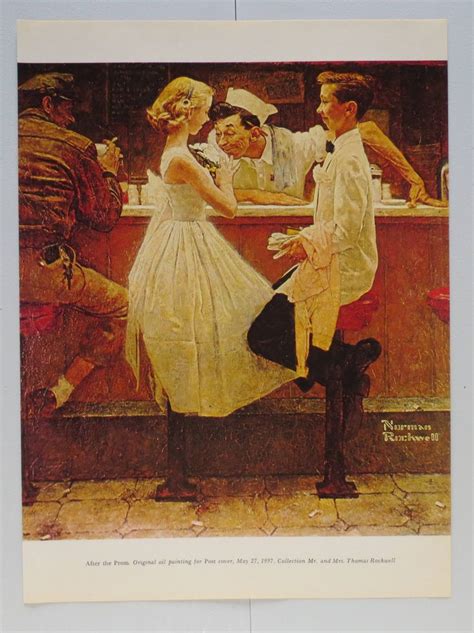 Vintage Norman Rockwell After The Prom Book Print Vintage Rockwell