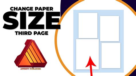 How To Change Paper Size Only Third Page In Affinity Publisher YouTube