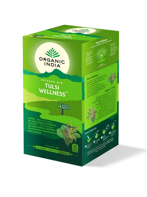 Tulsi Wellness™ Infusão Bio Organic India™ 25 Saquetas Energia