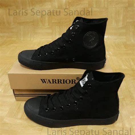 Jual Sepatu Sekolah Warrior Sparta HC All Black Hitam Di Lapak