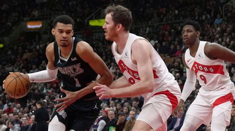 Gegen Pöltls Raptors Triple Double Wemby führt Spurs zum Sieg