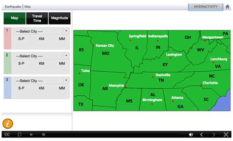 Solved Interactivity Earthquake Map Map Travel Time Chegg