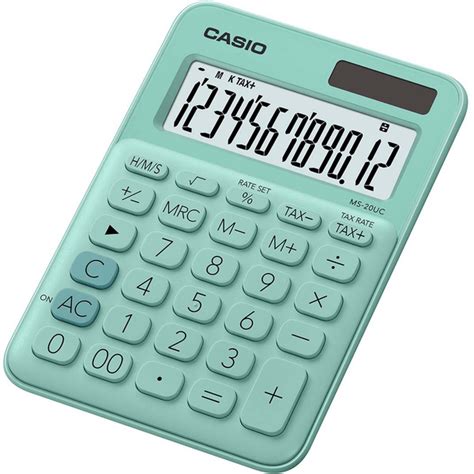 Калькулятор настольный Casio MS 20UC GN S EC зеленый 12 разр купить