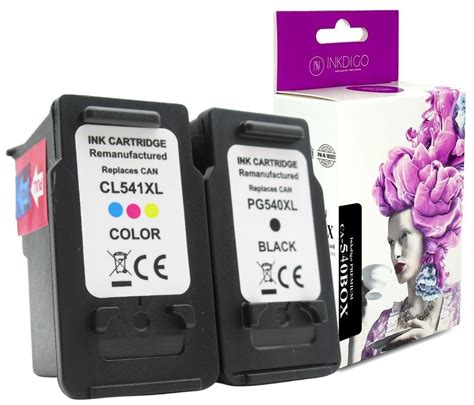 INKDIGO Tusze PG 540 XL CL 541 XL Zgodny Zestaw Do CANON Pixma MG