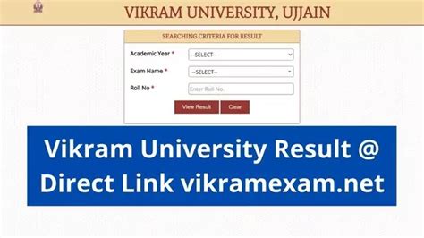 Vikram University Result 2022 Link OUT Vikramexam Net BA BSc BCom 1st