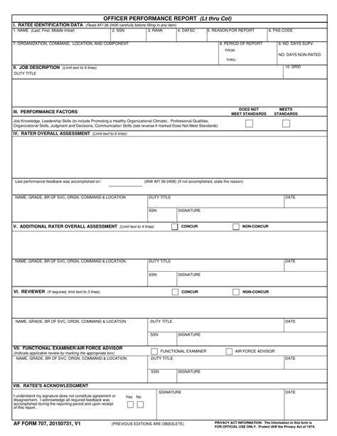 Af Form 707 Fill Out Sign Online And Download Fillable Pdf