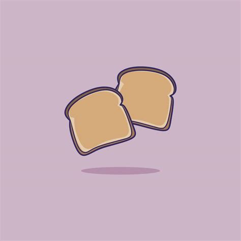 Cute Bread Characters Cartoon Isolated On A Color Background 45629979