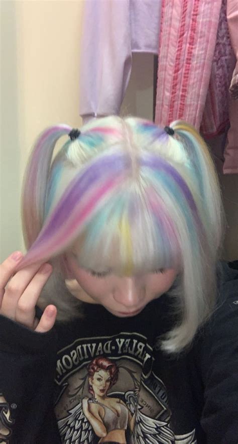 Pastel Rainbow Hair | Pastel rainbow hair, Dyed hair inspiration, Hair ...