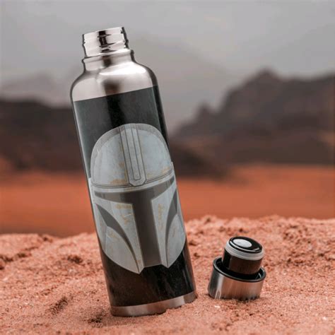 Paladone The Mandalorian Metal Water Bottle Pp7361man Wanted