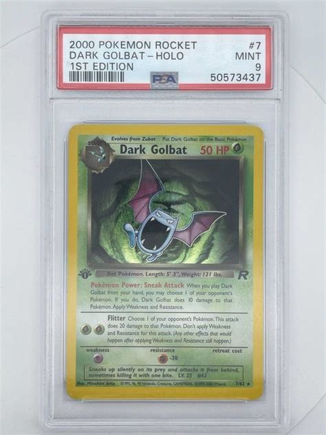 Dark Golbat 7 82 Holo PSA 9 Pokémon Team Rocket 1st Edition Kaufen