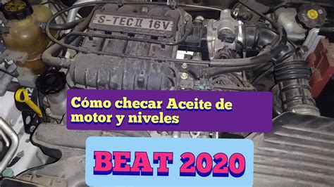 Cómo Checar Aceite de motor y Niveles CHEVROLET BEAT 2020 Curso