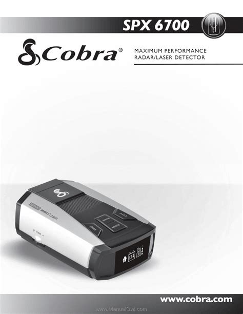 Cobra Spx 6700 Radar Detector Manual Please Read This Manual To