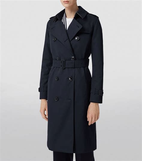 Burberry Blue Long Kensington Trench Coat Harrods Uk