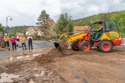 Unwetter in Thüringen Schlammlawine hinterlässt Spuren in der Stadt