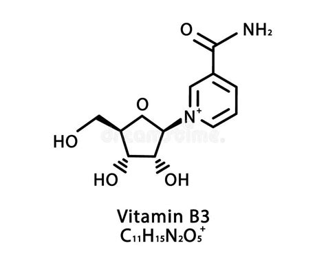 Struktura Molekularna Nikotynamidu Rybozyd Witaminy B3 Witamina B3